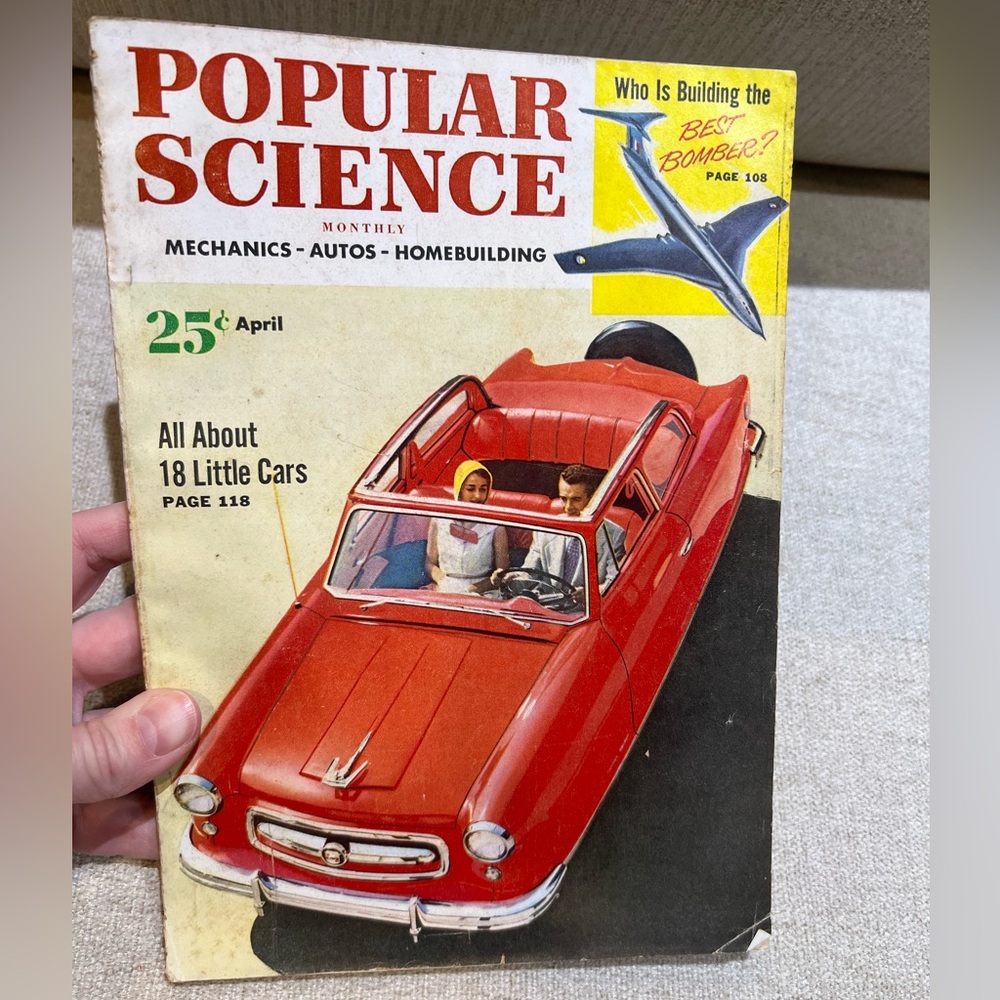Vintage Popular Science- Mechanics, Autos, Homebuilding Magazine